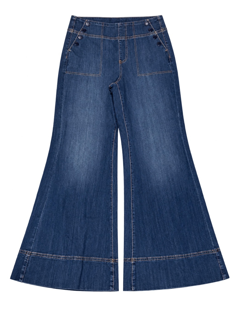Chico’s Pull-On Flare Jeans Size 1R / US 8R Maia Indigo NWT
